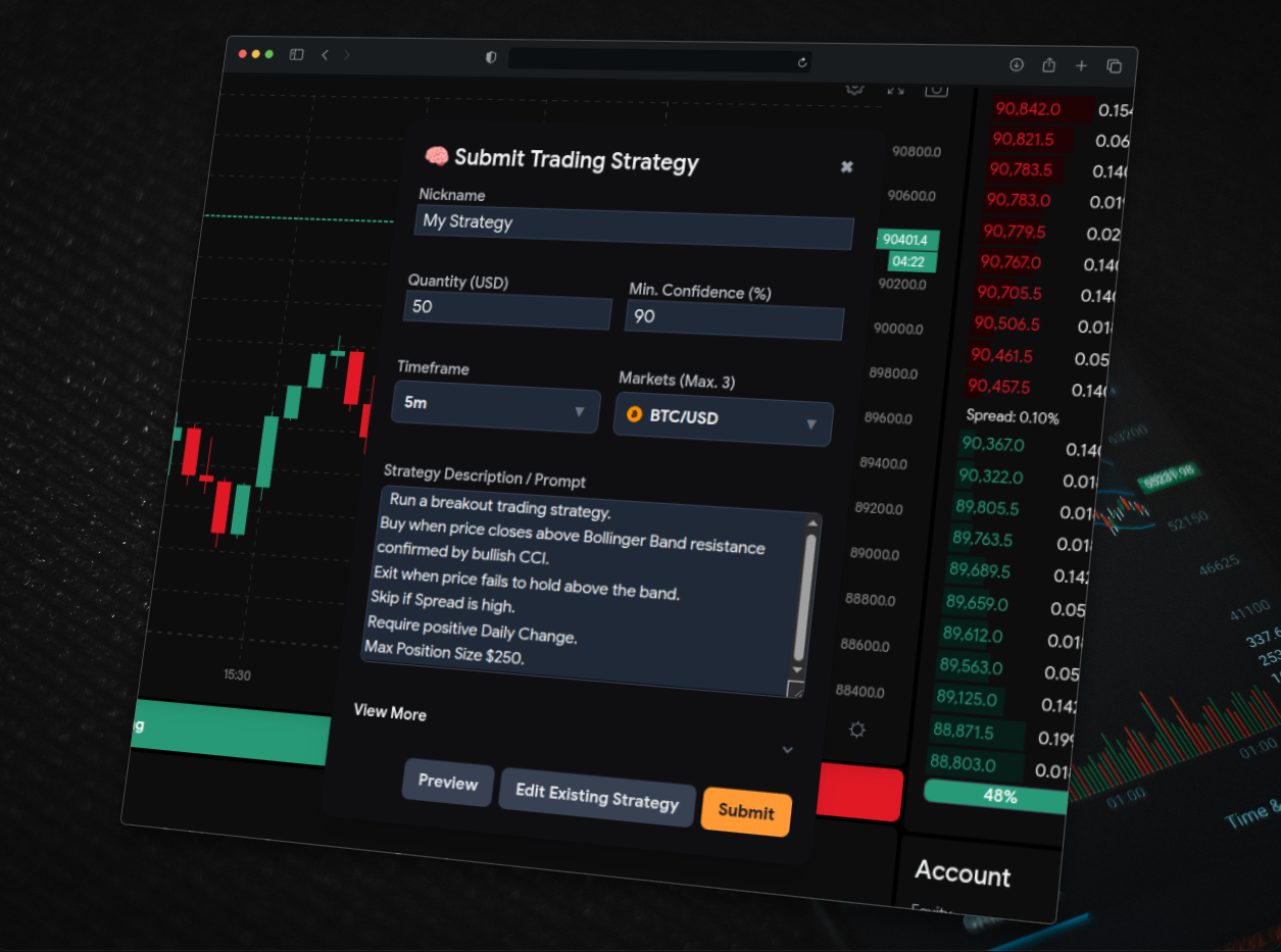Market exploration interface with stock listings